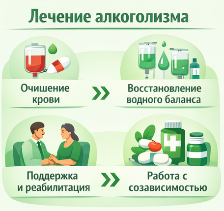 лечение алкоголизма в Лобне этапы